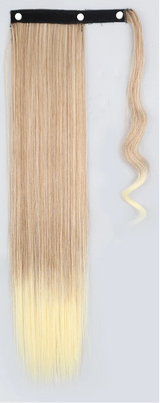 White Ponytail Hair Extension Synthetic Long Straight Wrap