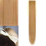 Blonde Ponytail Hair Extension Synthetic Long Straight Wrap