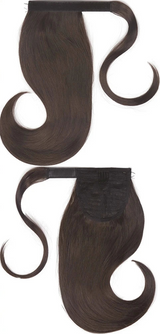 Black Ponytail Hair Extension Synthetic Long Straight Wrap