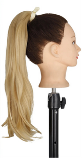 Blonde Ponytail Hair Extension Synthetic Long Straight Wrap
