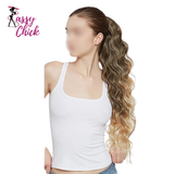 Ponytail Hair Extensions Synthetic 28 Inch Drawstring Sassy Chick Logo