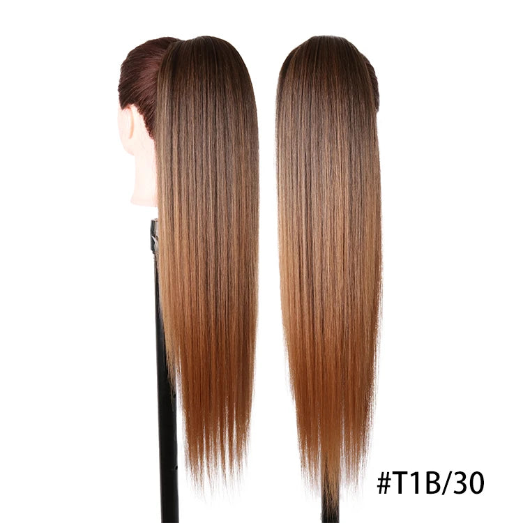 Ponytail Hair Extensions Synthetic 28 Inch Drawstring