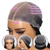 Pre Cut Pre Bleached 7x5 100% Human Hair Natural Color Wig cap