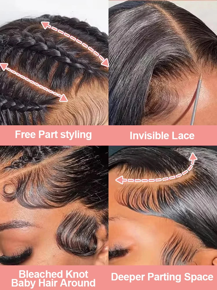 Pre Cut Ready to Wear 13x6 Front Lace  Straight Human Hair Wig