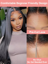 Pre Cut Ready to Wear 13x6 Front Lace  Straight Human Hair Wig