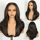 Black Pre Plucked 20" Ombre Blonde Wavy 6X4 Synthetic Wigs