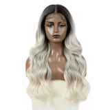 White Pre Plucked Body Wave HD Synthetic Lace Front Wigs