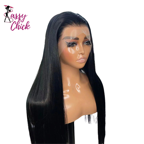 Pre Plucked Straight Black Futura Synthetic Hair Wigs Sassy Chick Logo
