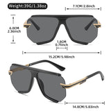 Size of Premium Metal Detailing Sleek Oversized Pilot Sunglasses
