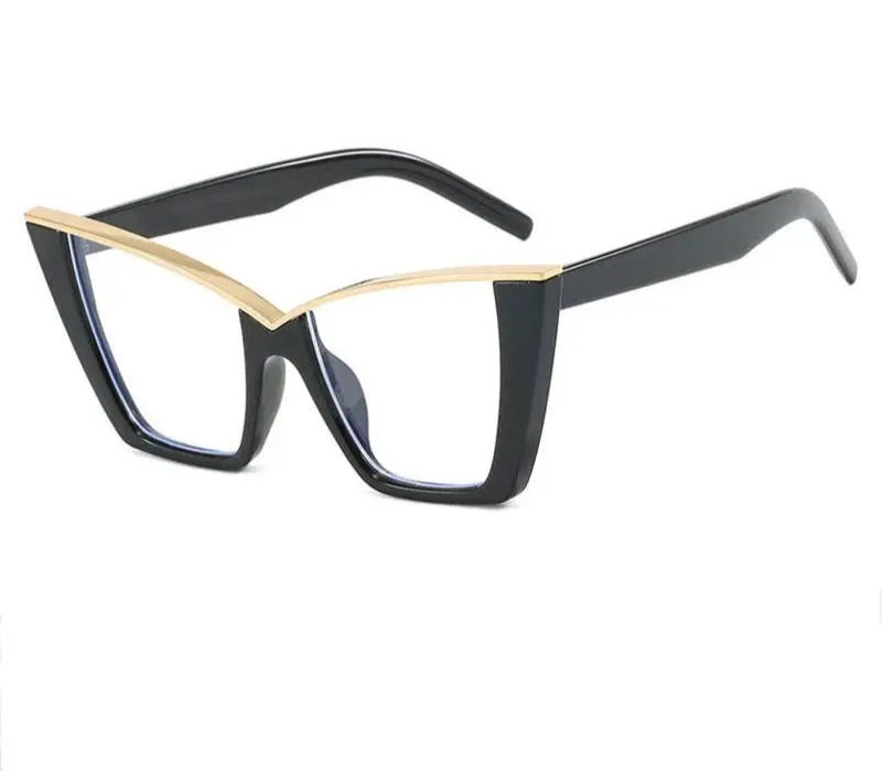 Presbyopia Brow Line Casual Reading Women Glasses black gold