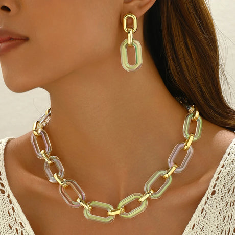 Punk Acrylic Resin Jewelry Set
