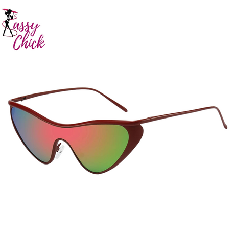 Punk Cat Eye Sunglasses Sassy Chick Logo