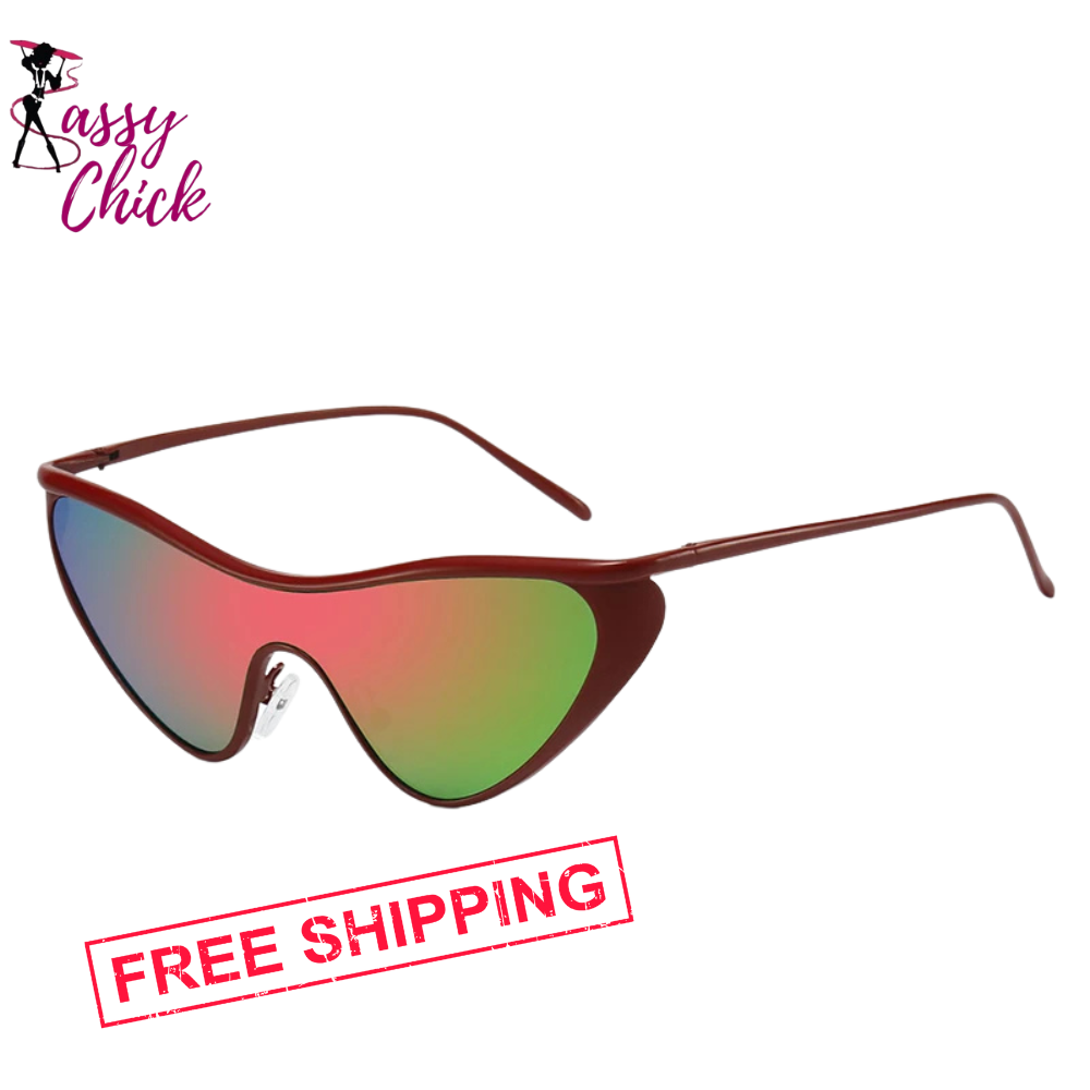 Punk Cat Eye Sunglasses Sassy Chick Logo