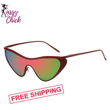 Punk Cat Eye Sunglasses Sassy Chick Logo
