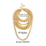 Size of Punk Cuban Link Necklace Set