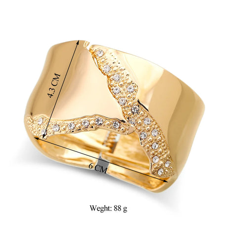 Size of Punk Exaggerated  Irregular Crystal Cuff Bracelet