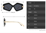 Size of Punk Oversized Heterotypic Sunglasses
