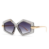 Gray Punk Oversized Heterotypic Sunglasses
