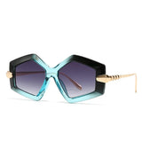 Black Blue Punk Oversized Heterotypic Sunglasses