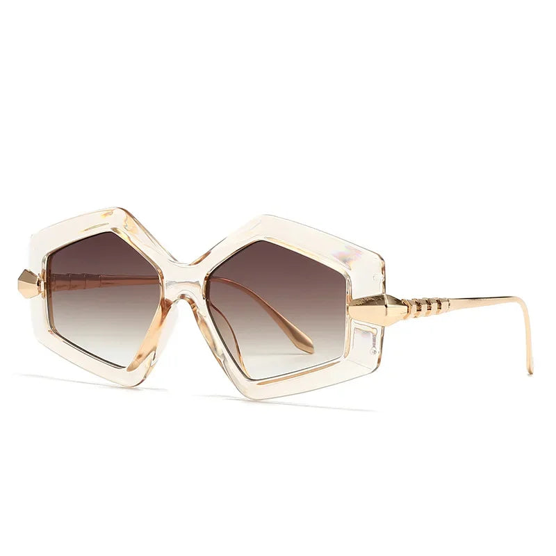 White Punk Oversized Heterotypic Sunglasses