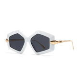 White Punk Oversized Heterotypic Sunglasses