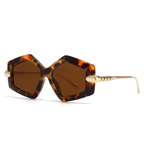Leopard Punk Oversized Heterotypic Sunglasses