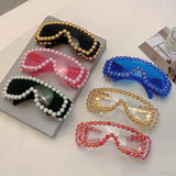 Collection of Punk Pearl Oversized Square Sunglasses