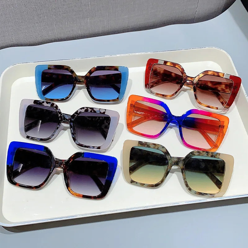 Collection of Punk Popular Outdoor  Square Big Frame Sunglasses