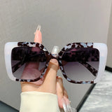White Punk Popular Outdoor  Square Big Frame Sunglasses
