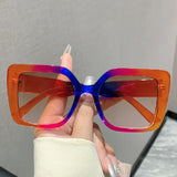 Red Punk Popular Outdoor  Square Big Frame Sunglasses