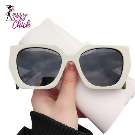 Punk Retro Square UV400 Sunglasses Sassy Chick Logo