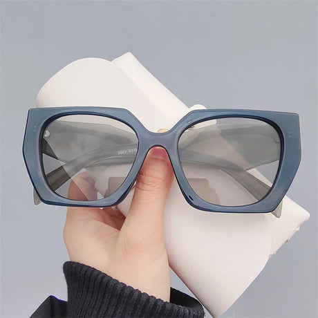 Black Punk Retro Square UV400 Sunglasses