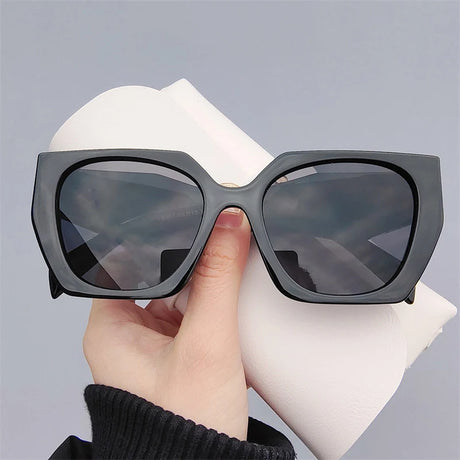 Black Punk Retro Square UV400 Sunglasses