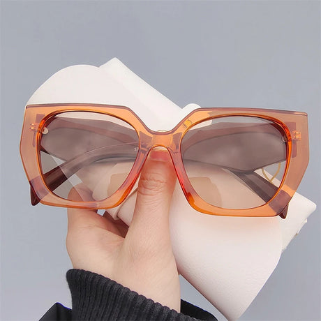 Orange Punk Retro Square UV400 Sunglasses