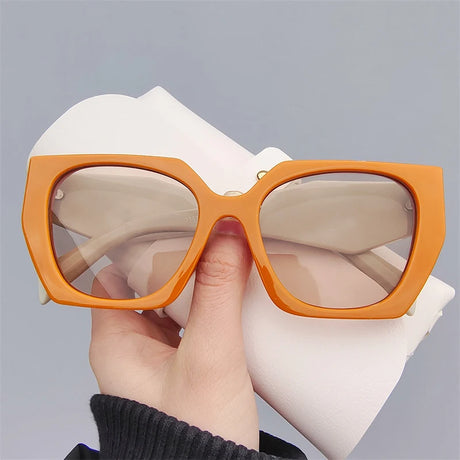 Orange Punk Retro Square UV400 Sunglasses