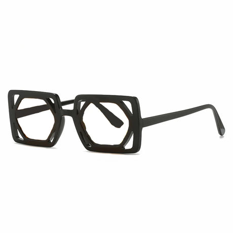 Black Punk Square Hyperopia Eyewear