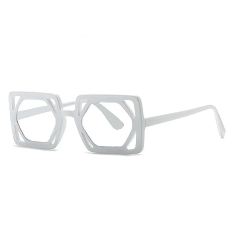 White Punk Square Hyperopia Eyewear