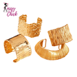 Punk Stainless Metal Geometric Cuff Bracelets Bangles Sassy Chick Logo