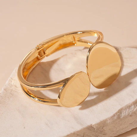Punk Stainless Metal Geometric Cuff Bracelets Bangles