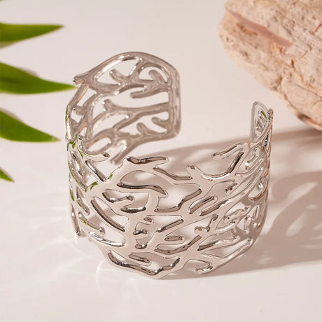 Punk Stainless Metal Geometric Cuff Bracelets Bangles