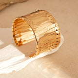 Punk Stainless Metal Geometric Cuff Bracelets Bangles