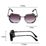 Size of Punk Vintage Steampunk Sunglasses