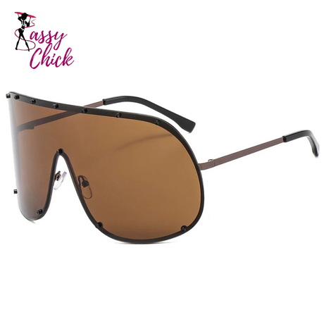 Punk Windproof Goggles UV400 Sunglasses Sassy Chick Logo
