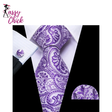Purple Lilac Lavender Silk Handkerchief Cufflink Tie Sassy Chick Logo