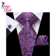 Purple Solid Silk Tie Sassy Chick Logo