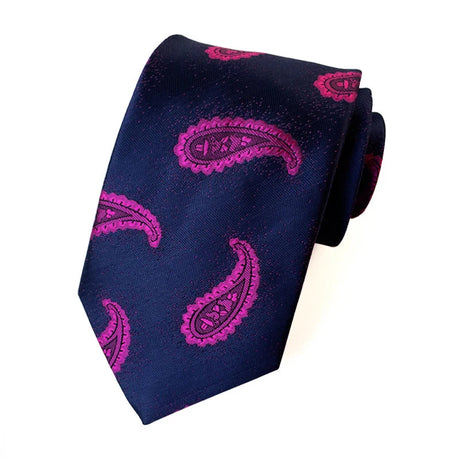 Purple Stripes Floral Plaid Solid Dot 8CM Necktie