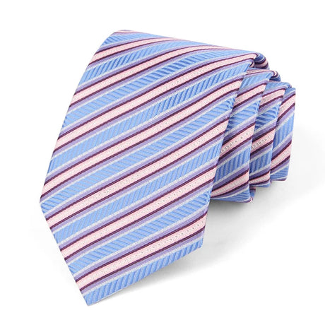 Purple Stripes Floral Plaid Solid Dot 8CM Necktie