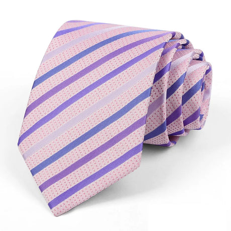 Purple Stripes Floral Plaid Solid Dot 8CM Necktie