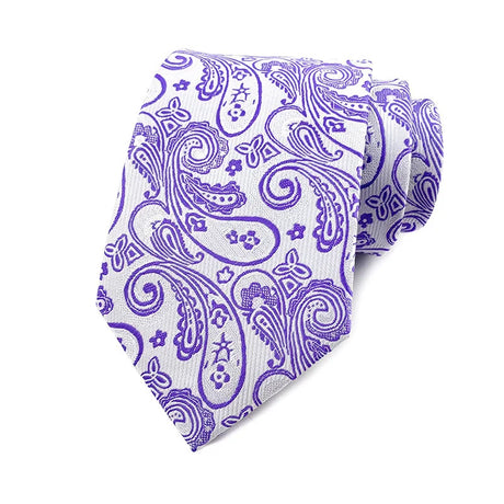 Purple Stripes Floral Plaid Solid Dot 8CM Necktie