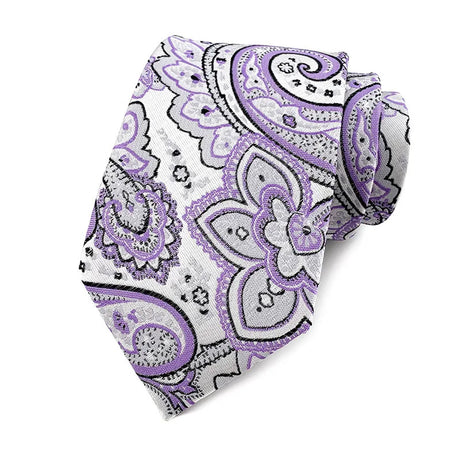 Purple Stripes Floral Plaid Solid Dot 8CM Necktie